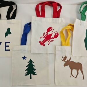 Maine Inspired Set Of 5 Canvas Tote Bags!
